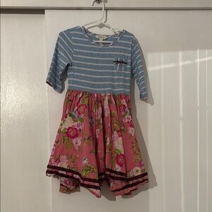 Matilda Jane Blue and White Casual Sundress 3/4 Sleeve